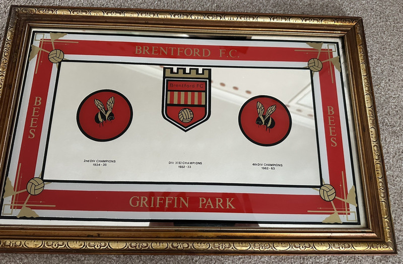 Vintage Brentford FC Mirror for sale on Ebay
