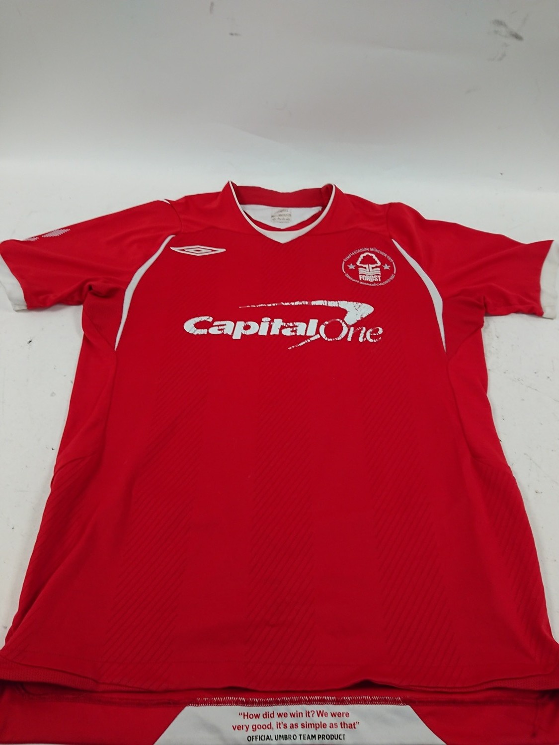 Nottingham Forest 2007-2008 Umbro Home Shirt Size S Capital One Sponsor for sale on Ebay