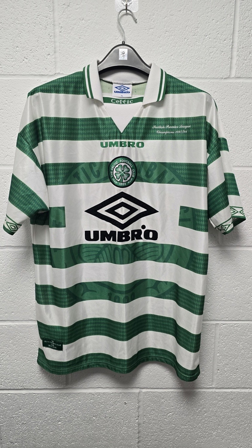 Celtic FC 1997/98 Home Shirt Umbro XL Vapa Tech Scottish Champions for sale on Ebay