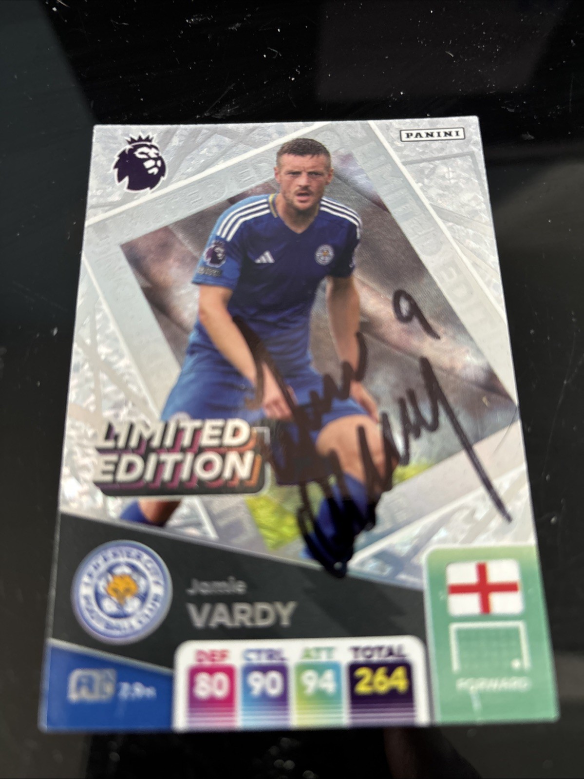 MATCH ATTAX JAMIE VARDY LEICESTER CITY SIGNED for sale on Ebay