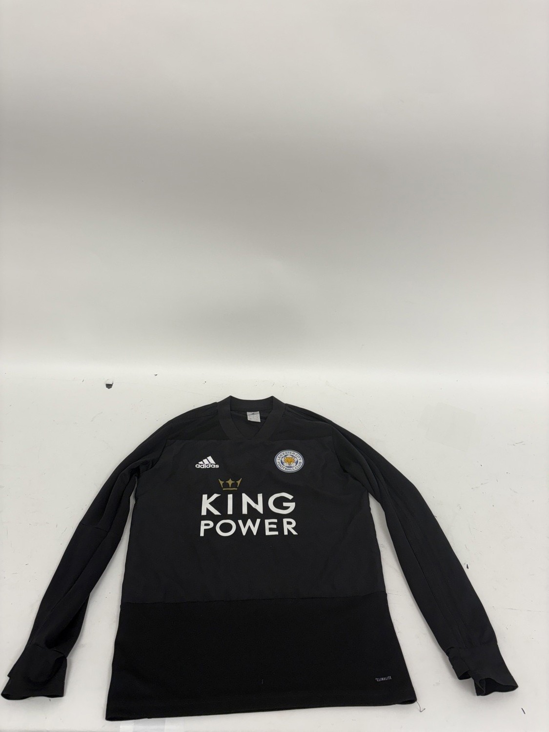 Leicester City 2018/19 Training Top Long Sleeved Black Foxes King Power EPL  for sale on Ebay