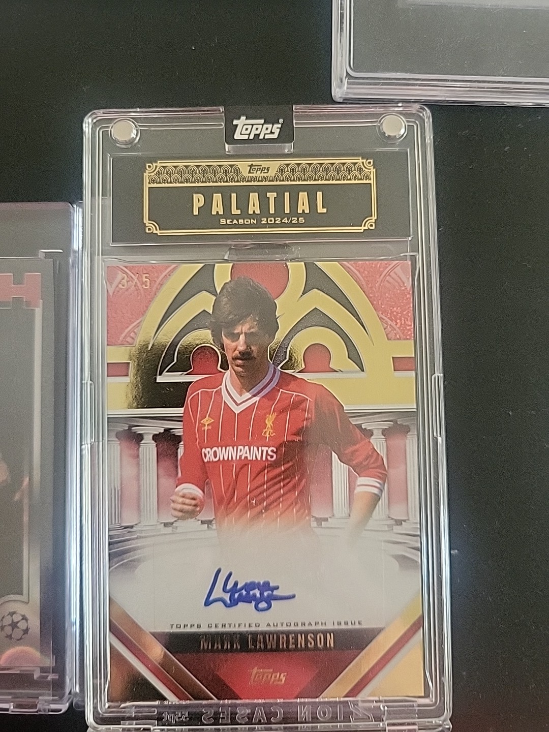 Topps Palatial Liverpool Mark Lawrenson Palatial Pose Auto /5 for sale on Ebay