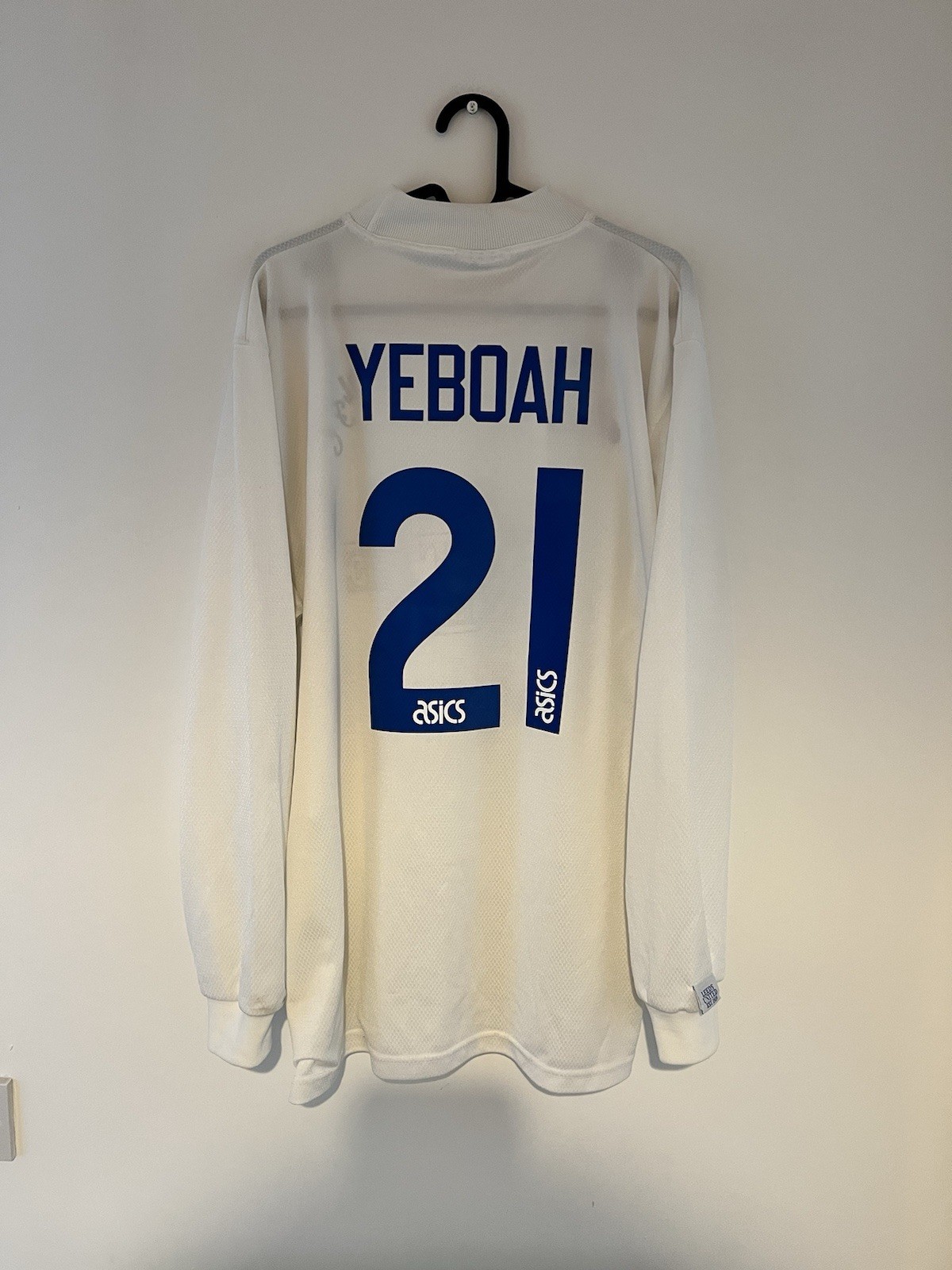 Leeds 1995/1996 Home Long Sleeve Football Shirt, YEBOAH 21, XL for sale on Ebay