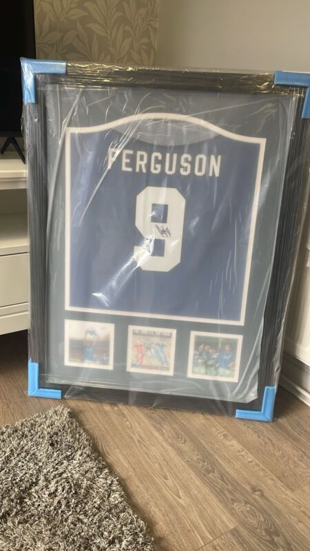 Everton memorabilia, Duncan Ferguson signed shirt 1995 cup  for sale on Ebay