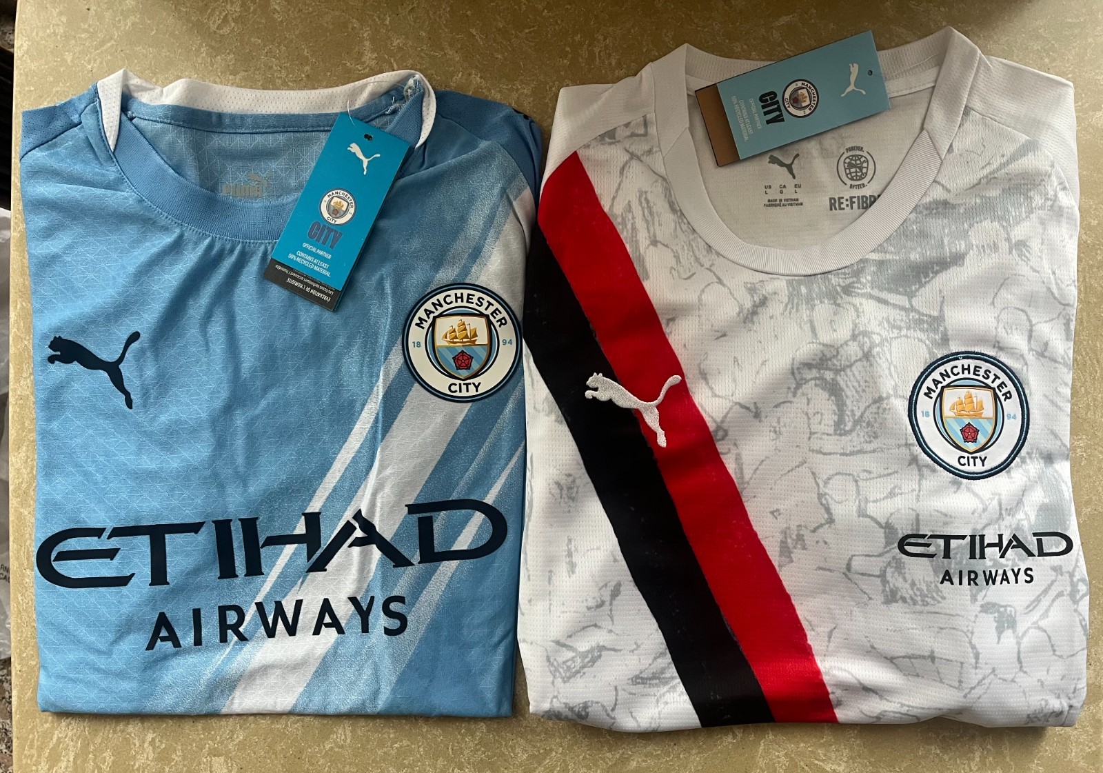 Bundle Manchester City Football Mens Shirts Jerseys Size L Large 1+1 25/26 Kit for sale on Ebay