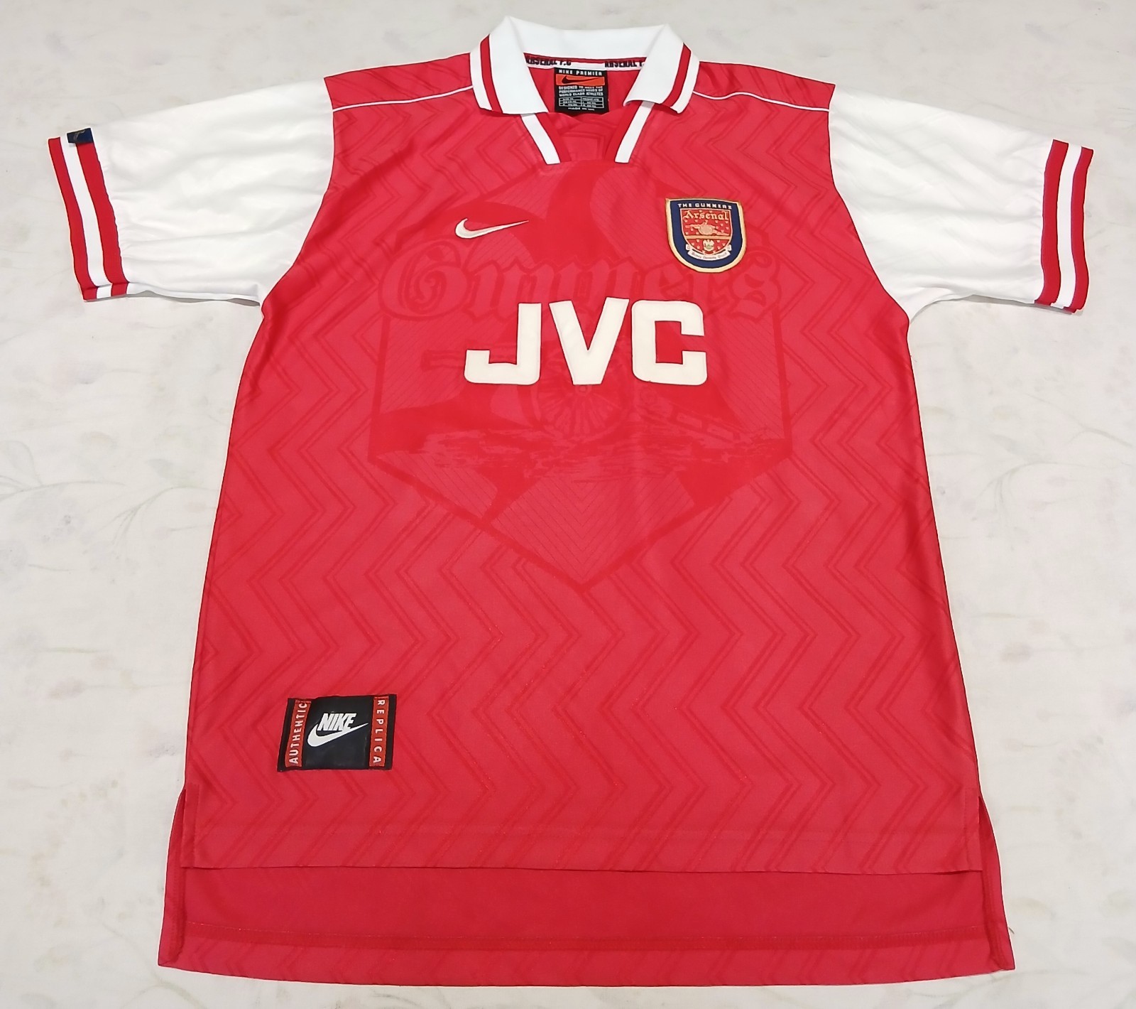Vintage Arsenal 1996/98 Nike Men's Size M Home Original Football Shirt Red for sale on Ebay
