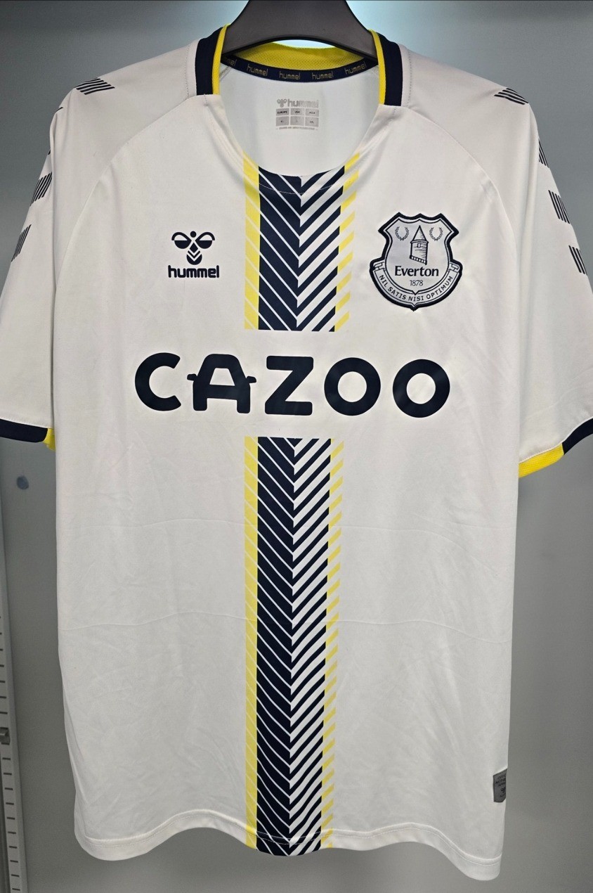 Everton FC 2021 2022 Away Football Shirt Hummel Size L Cazoo Sponsor for sale on Ebay