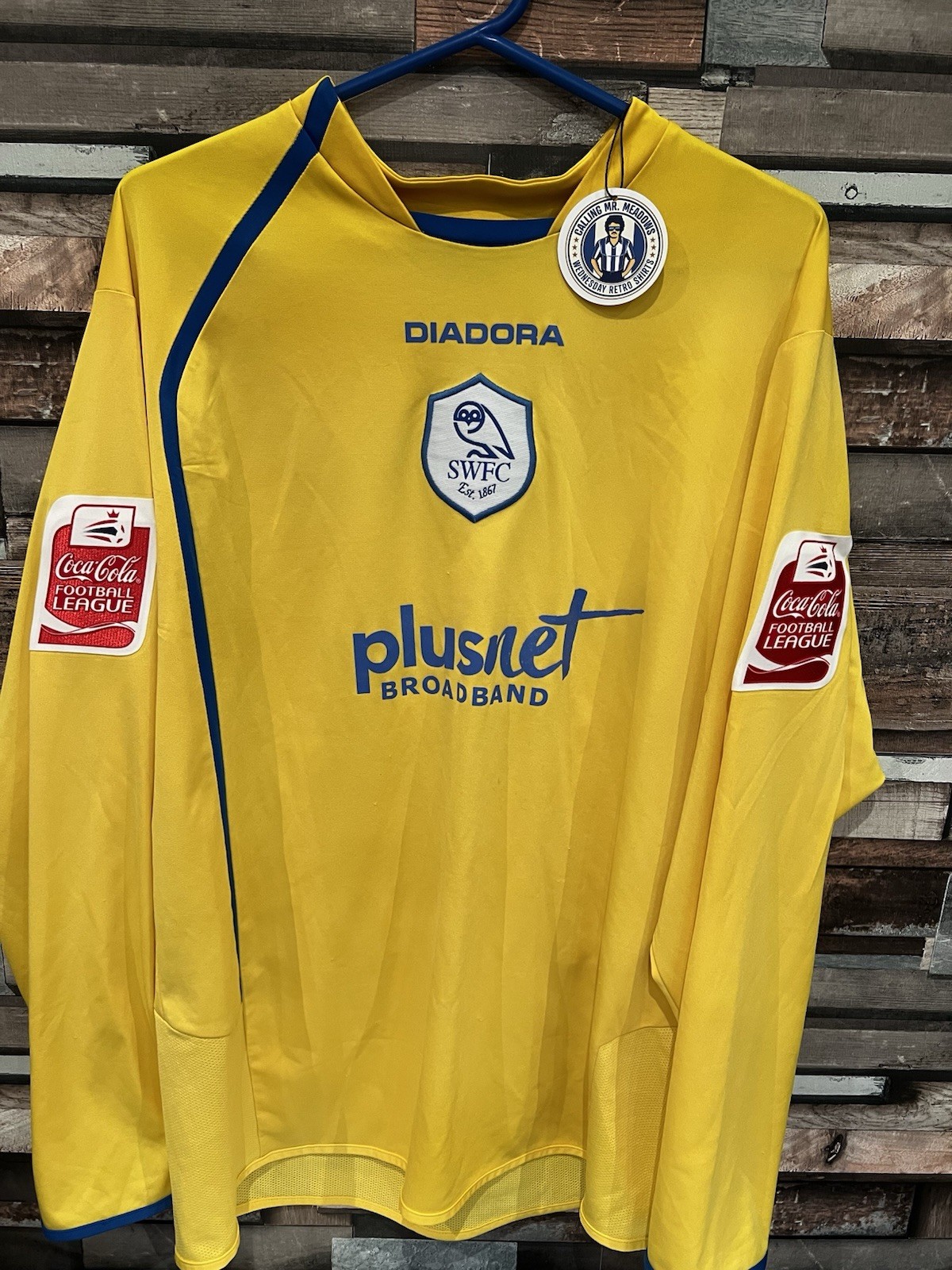 Sheffield Wednesday 2005/2006 Away Shirt - Long SLEEVE SIMEK. for sale on Ebay