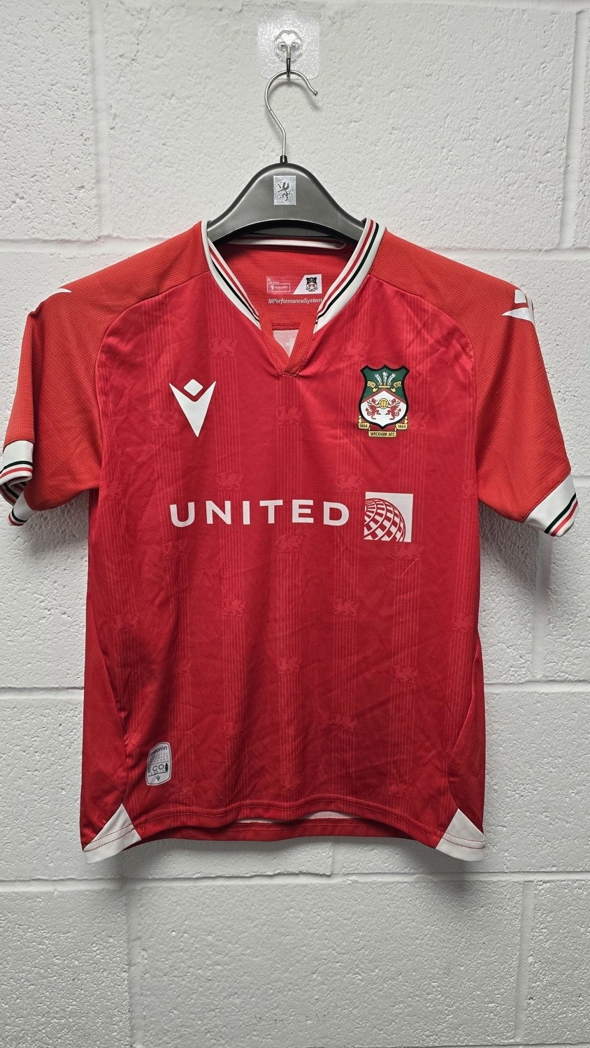 Wrexham AFC Home Shirt 2023 2024 Mullin 10 Youth Size 28 Macron for sale on Ebay