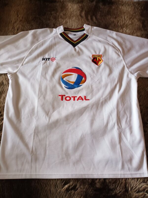 Watford shirt  2003/04 White  Kit@  Away  Shirt  Size XL in VGC  Sponsor Total for sale on Ebay