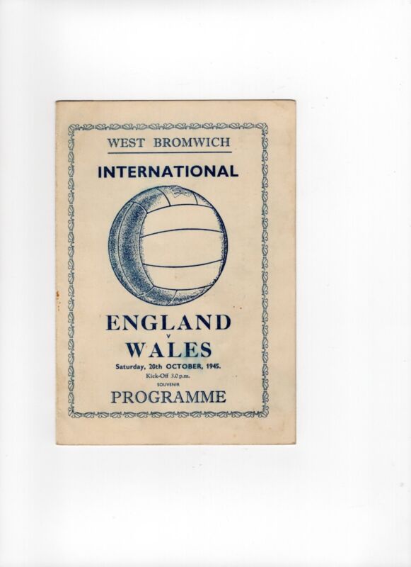 England v Wales at West Bromwich Albion 1945  - Pirate printed by Victor for sale on Ebay