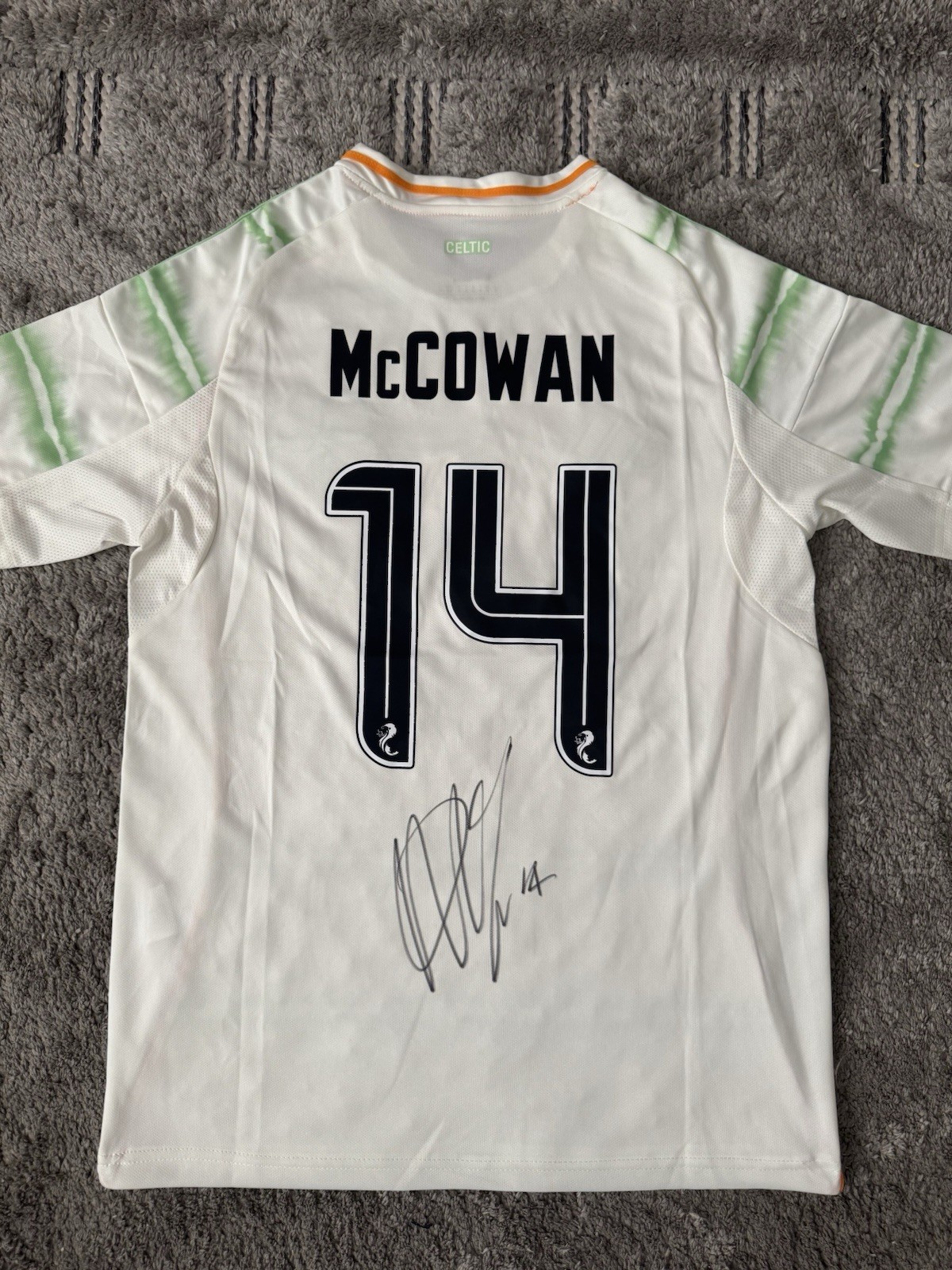 Genuine LUKE McCOWAN Signed Celtic Fc 3rd Football Shirt 25/26 - Photo Proof for sale on Ebay