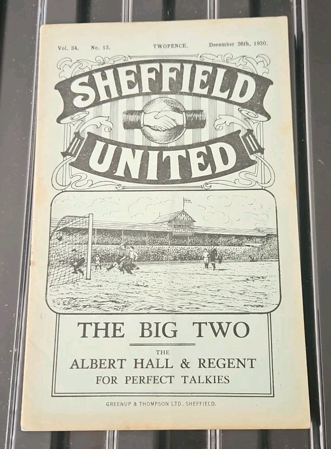 Sheffield United V Blackpool 1930 for sale on Ebay