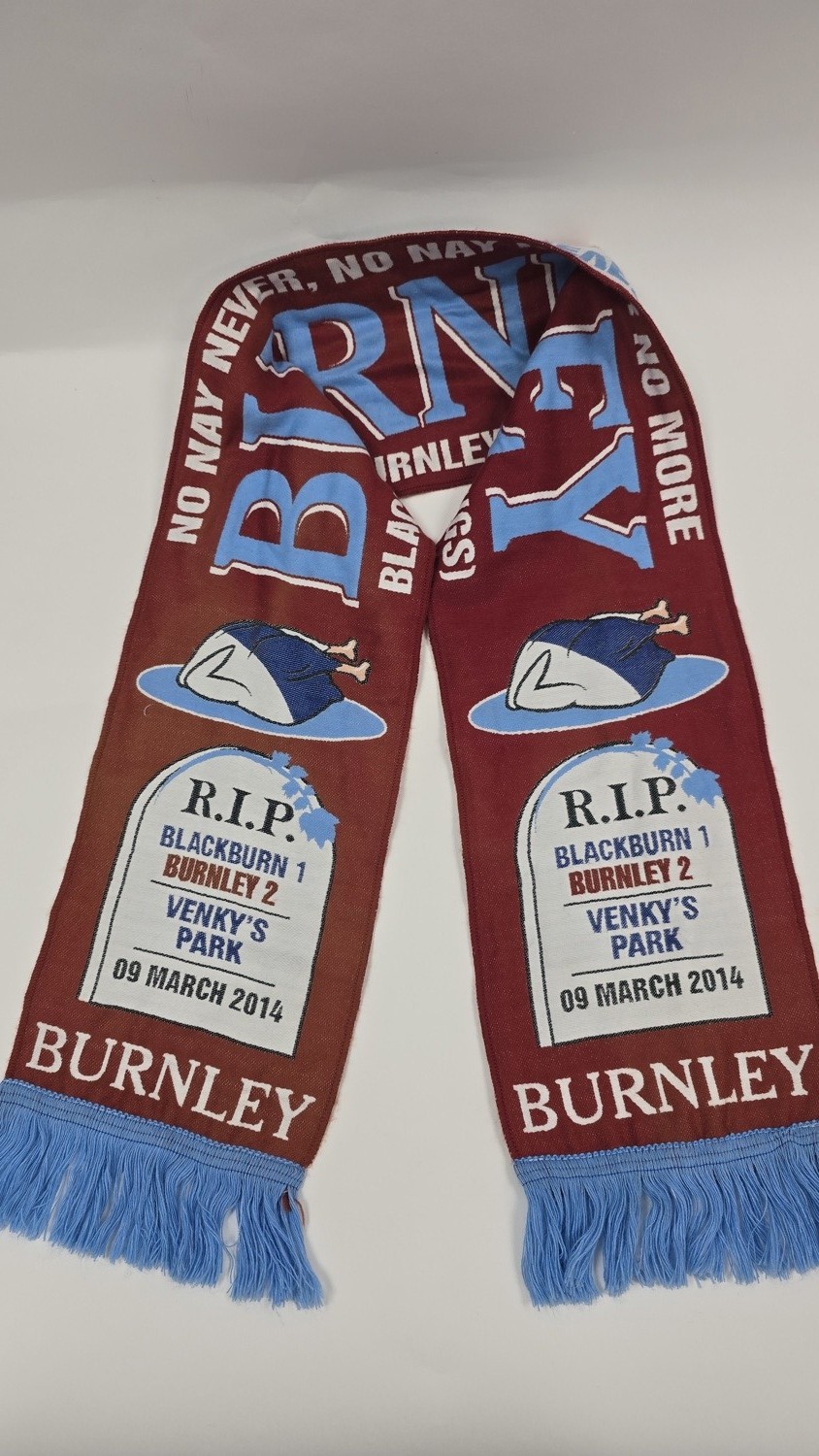 Burnley FC Scarf 2-1 Blackburn 09 March 2014 Collector Fan Item for sale on Ebay