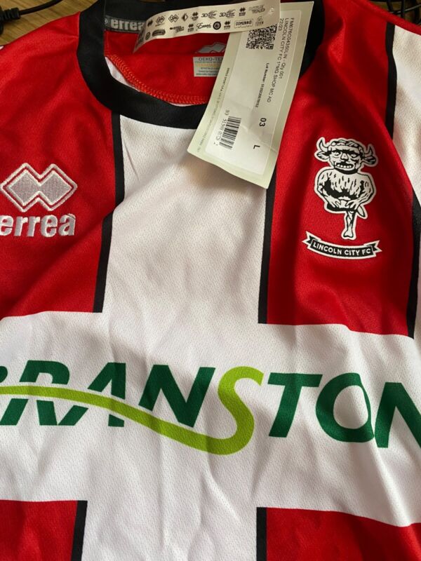 Lincoln City FC 22/23 Home Branston shirt Large for sale on Ebay