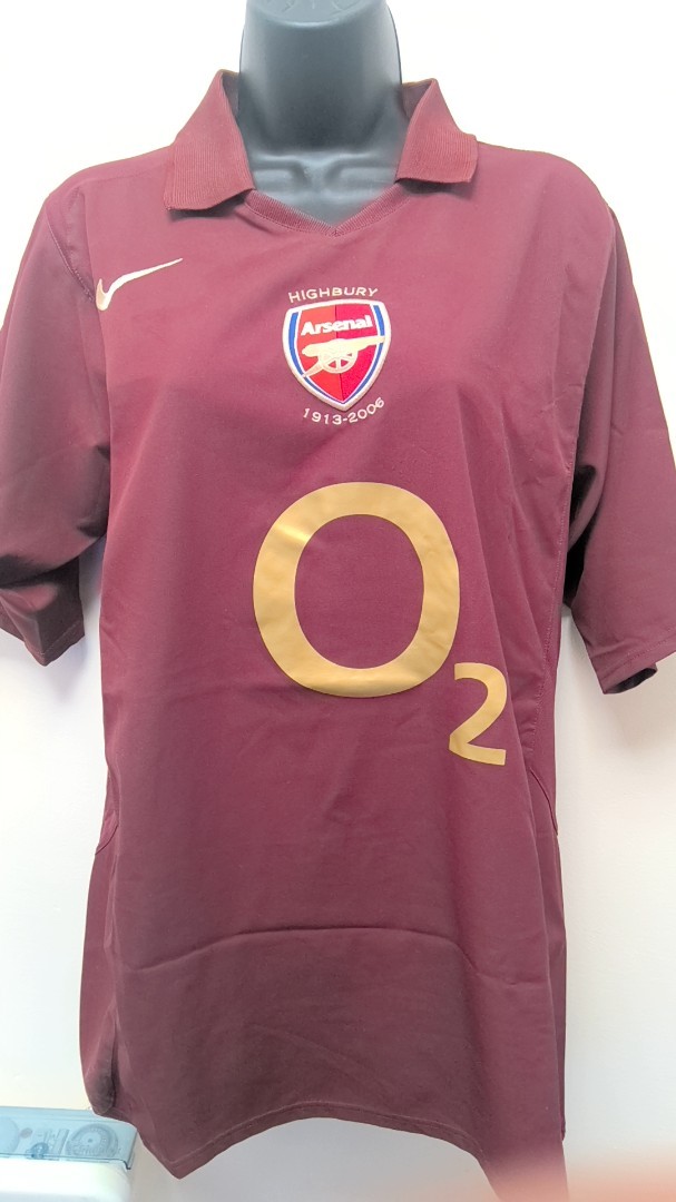 Brown NIKE Arsenal Men's Home Shirt 2005/06 UK SIZE M CG M35 for sale on Ebay