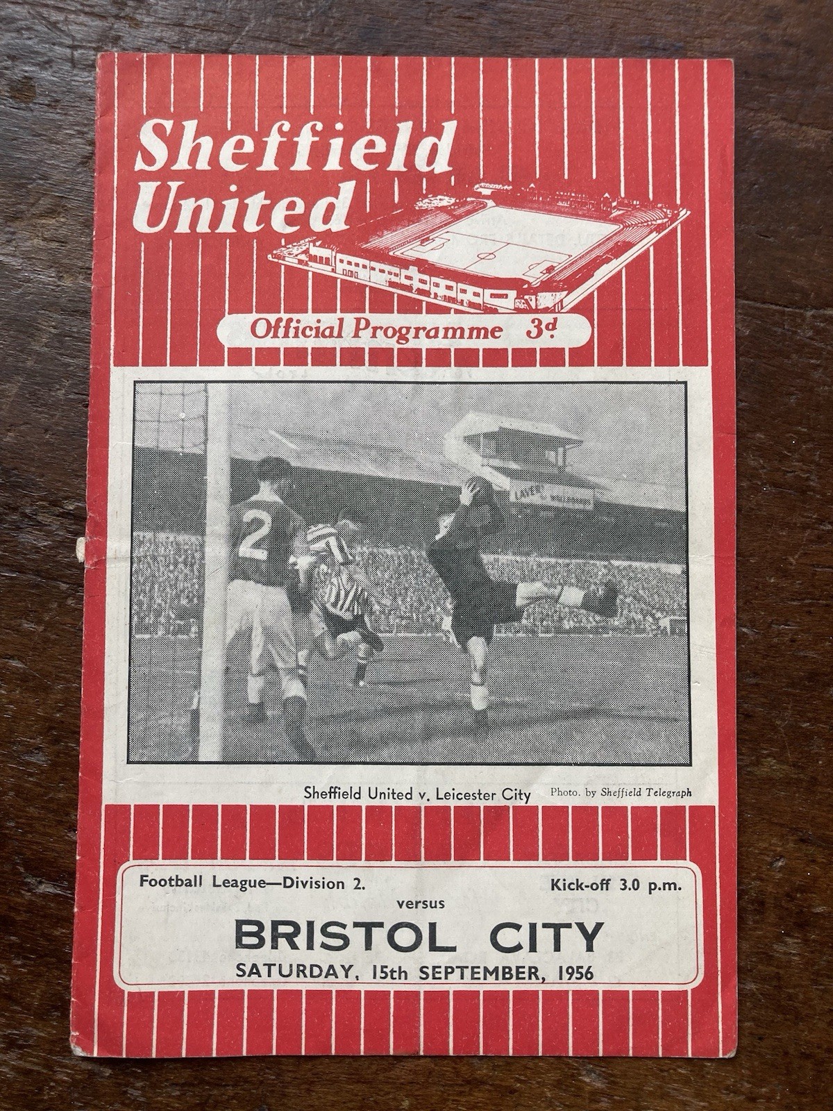 Sept 1956 Sheffield United v Bristol City Division 2 Programme. for sale on Ebay