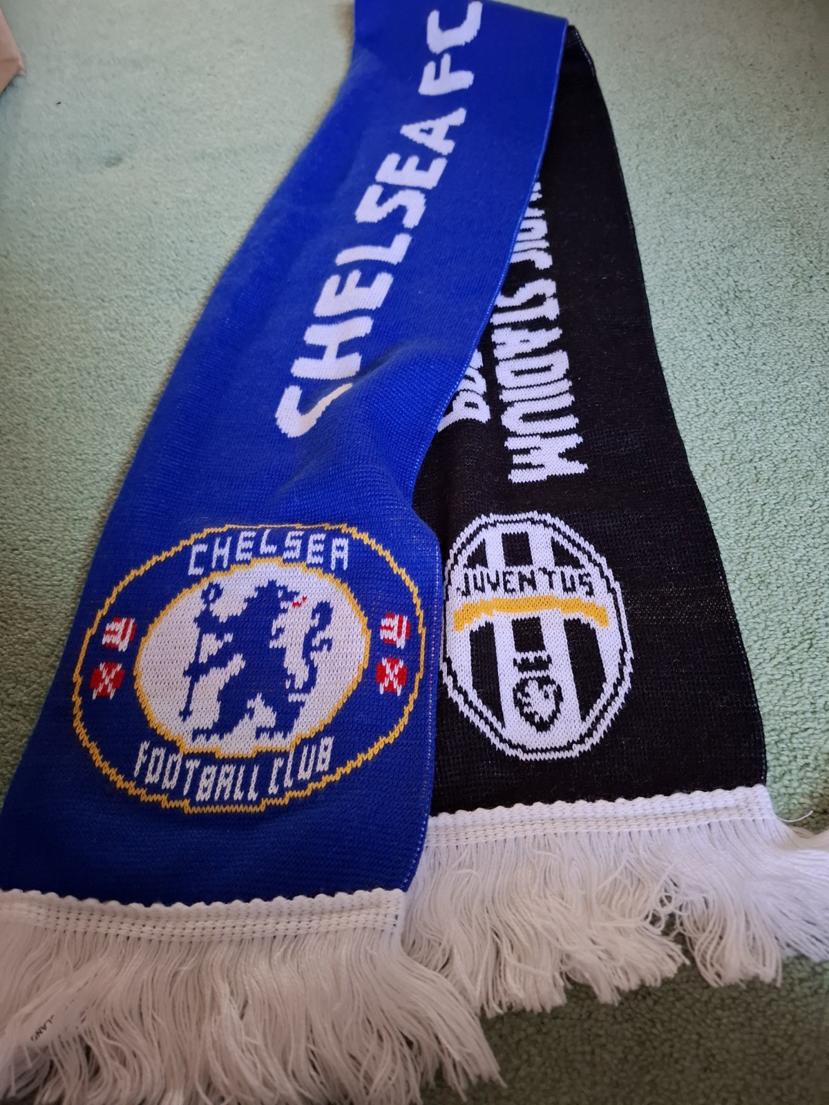 Half n Half Football Scarf Chelsea v Juventus Unworn With Label  for sale on Ebay