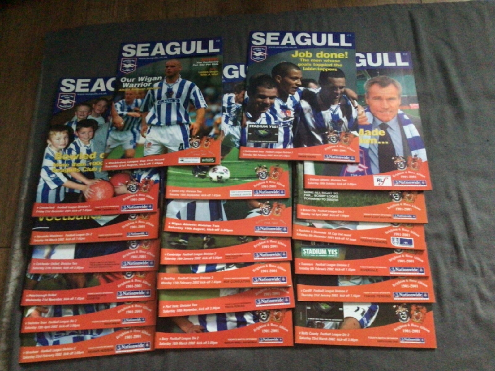 26 Brighton & Hove Albion football programmes 2001-02 for sale on Ebay