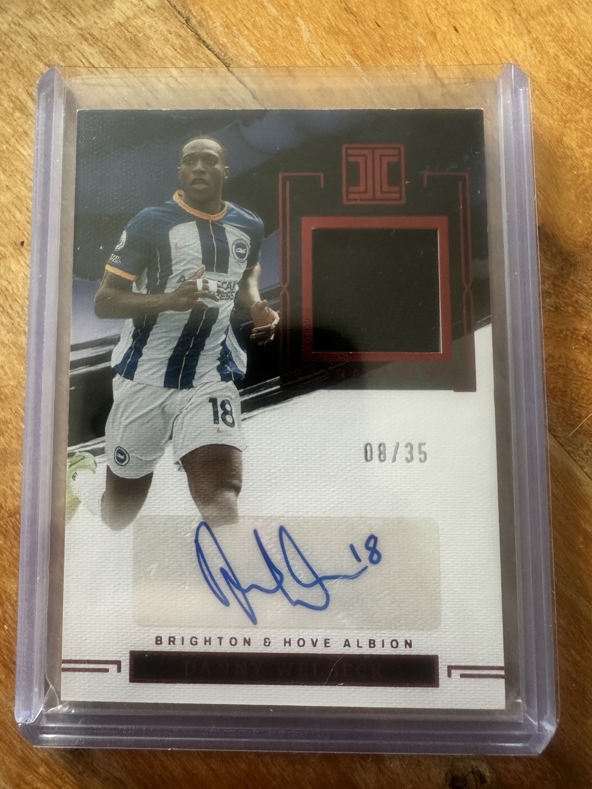 Danny Welbeck Brighton Impeccable patch Auto 08/35 Premier League Panini Card  for sale on Ebay