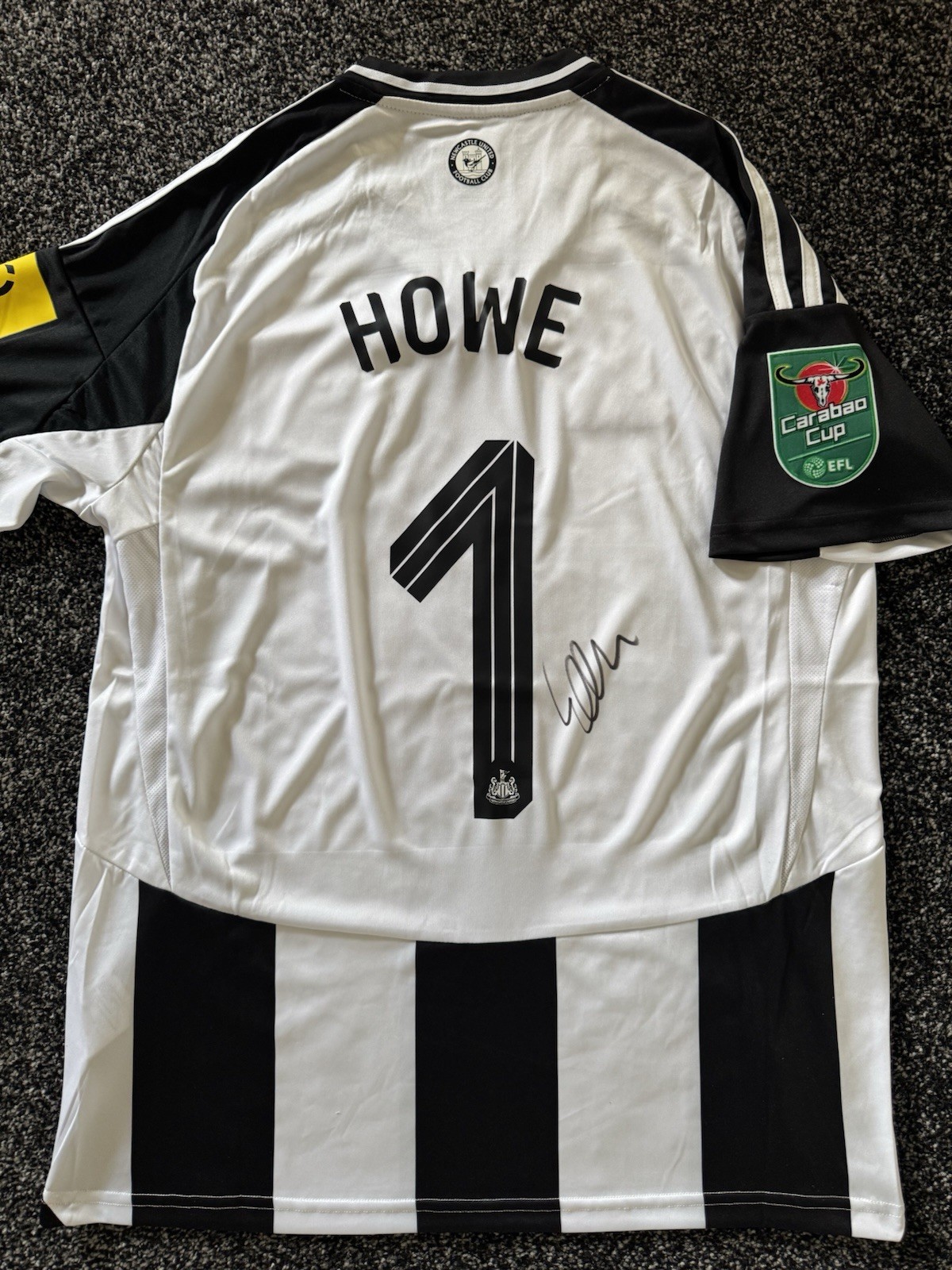 Genuine Eddie Howe Signed Newcastle United Home Shirt 24/25 - Photo Proof for sale on Ebay
