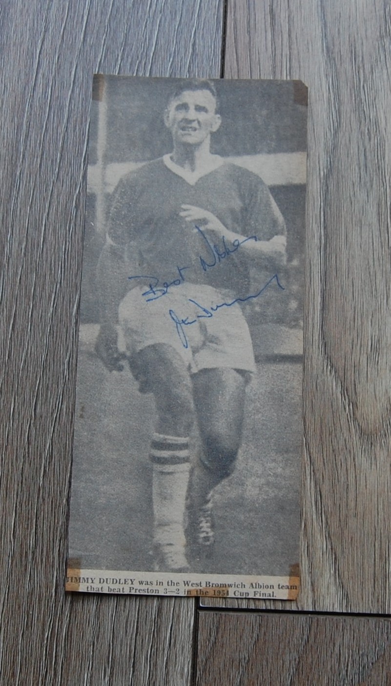 Jimmy Dudley Walsall Hand Signed Autograph West Bromwich Albion for sale on Ebay