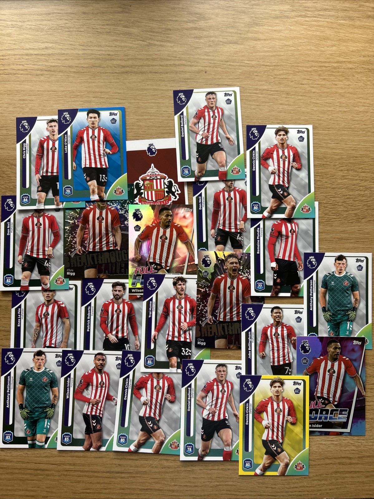 Topps Premier League 25/26 Bundle Base & Inserts Sunderland Rookies Badge Jobe for sale on Ebay