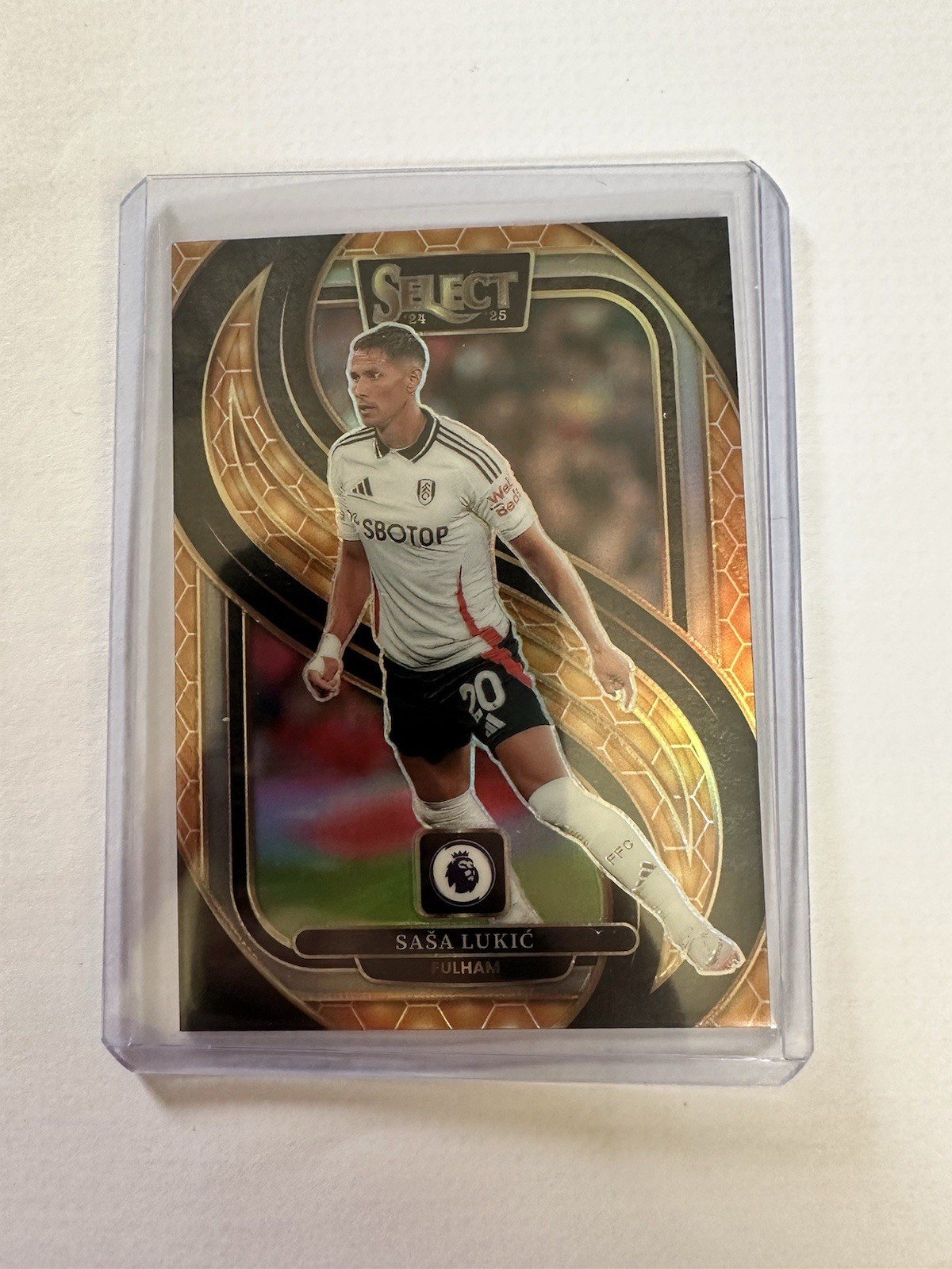 2024-25 Panini Select Premier League Mezzanine Sasa Lukic #123 Honeycomb Fulham for sale on Ebay