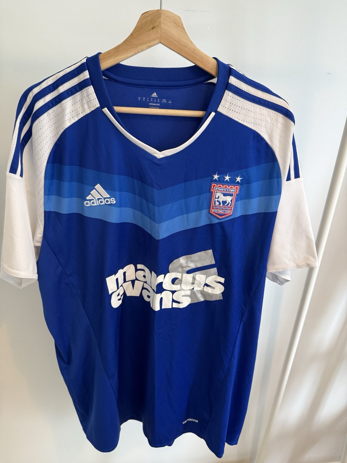 IPSWICH TOWN FC ADIDAS 2016 BLUE HOME SHIRT ADULT SIZE XLARGE for sale on Ebay