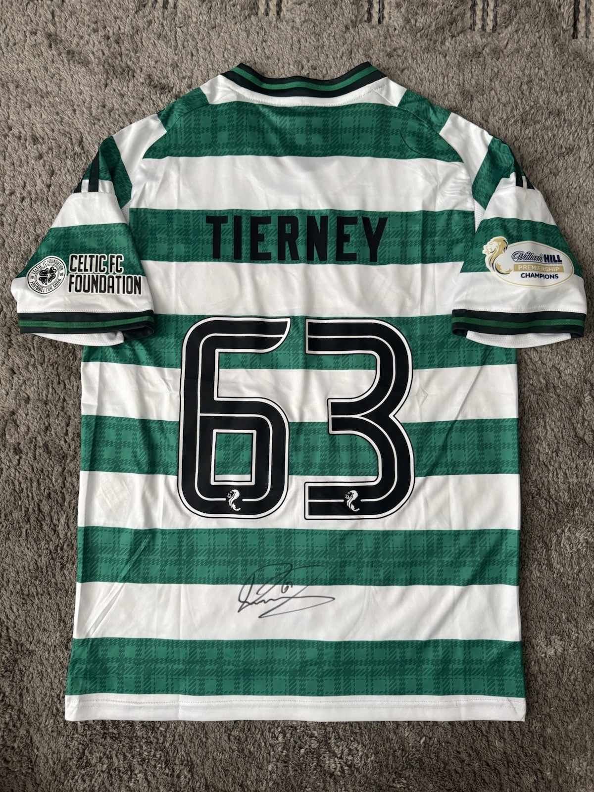 Genuine KIERAN TIERNEY Signed Celtic Home Football Shirt 25/26 - Photo Proof for sale on Ebay