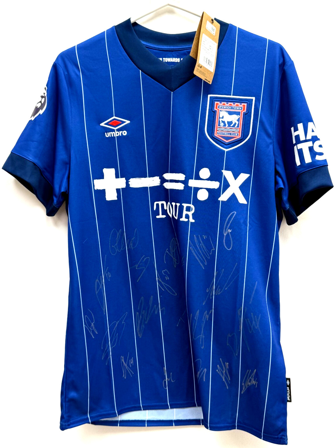 Ipswich Town Football Club 24/25 Home Shirt Signed By The Squad - Size M BNWT for sale on Ebay