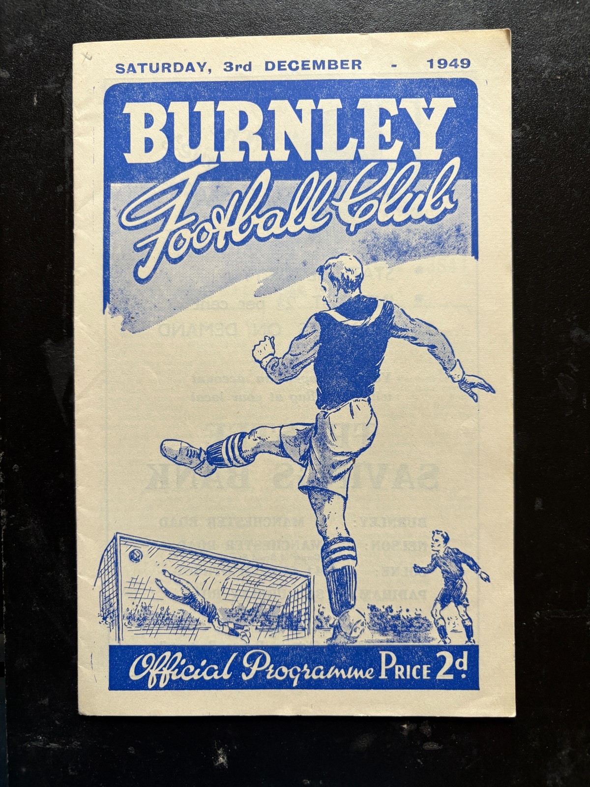 1949-50 Burnley v Everton for sale on Ebay