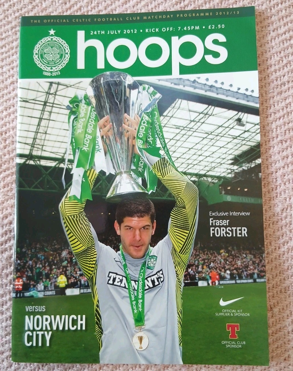 Celtic v Norwich Friendly Programme 24th July 2012 for sale on Ebay