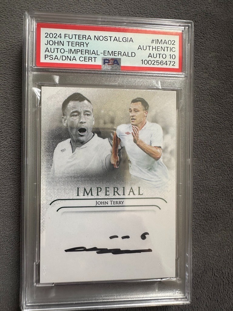 John Terry 2024 Futera Auto PSA/DNA 10 – Imperial Emerald /8 Chelsea England for sale on Ebay