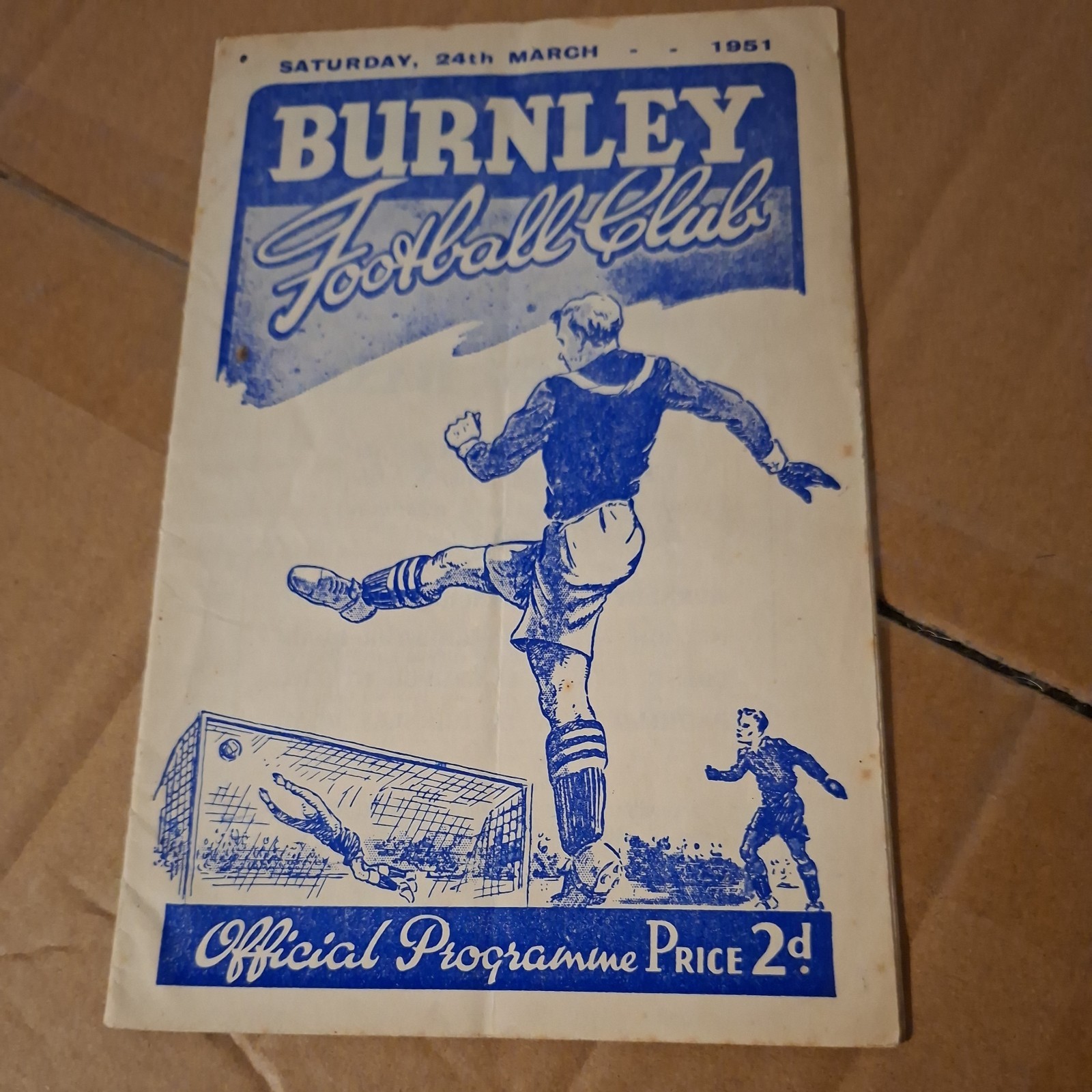 Burnley v Manchester Utd 1950/51 Div 1 football programme Busby Babes for sale on Ebay
