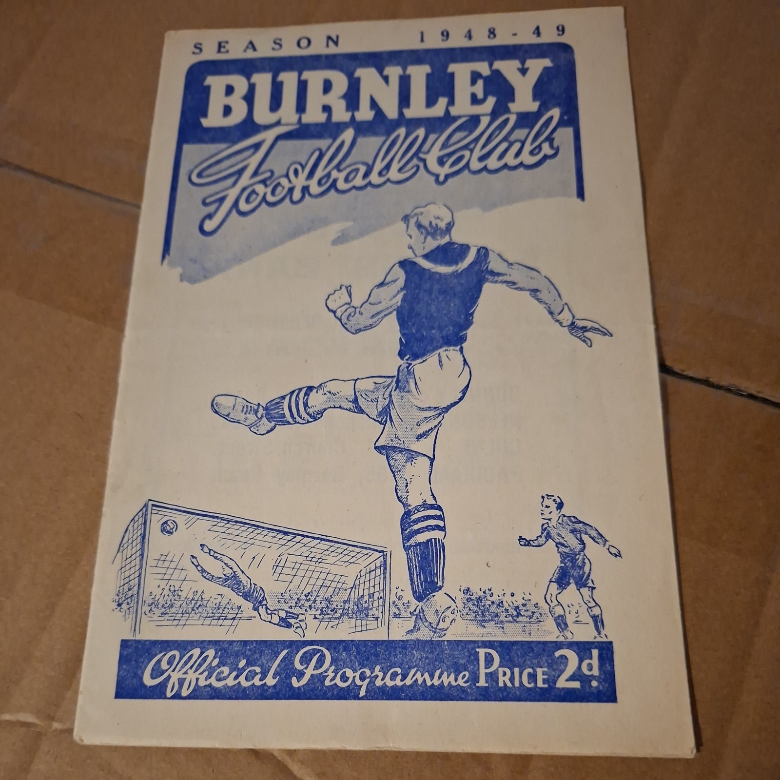 Burnley v Manchester Utd 1948/49 Division 1 football programme for sale on Ebay