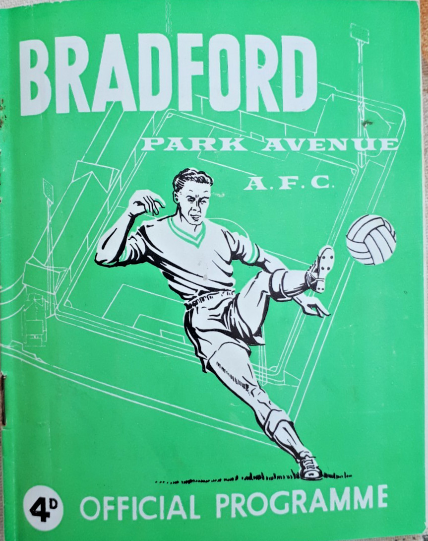 Bradford Park Avenue v Crystal Palace 1962/63 Season - 3rd Division Fixture for sale on Ebay