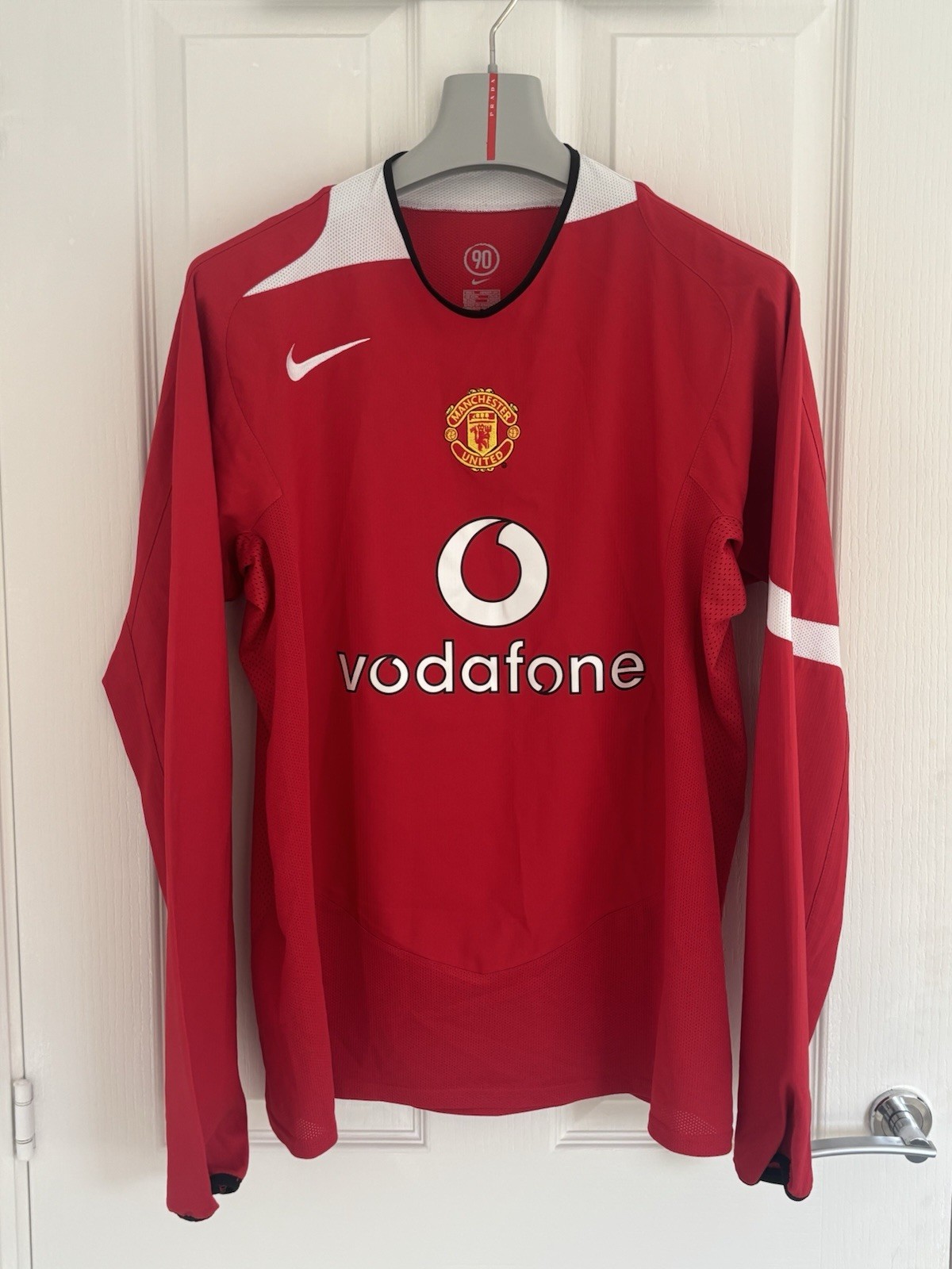 Genuine Manchester United 2004/06 Home Football Shirt Nike Large Long Sleeved for sale on Ebay
