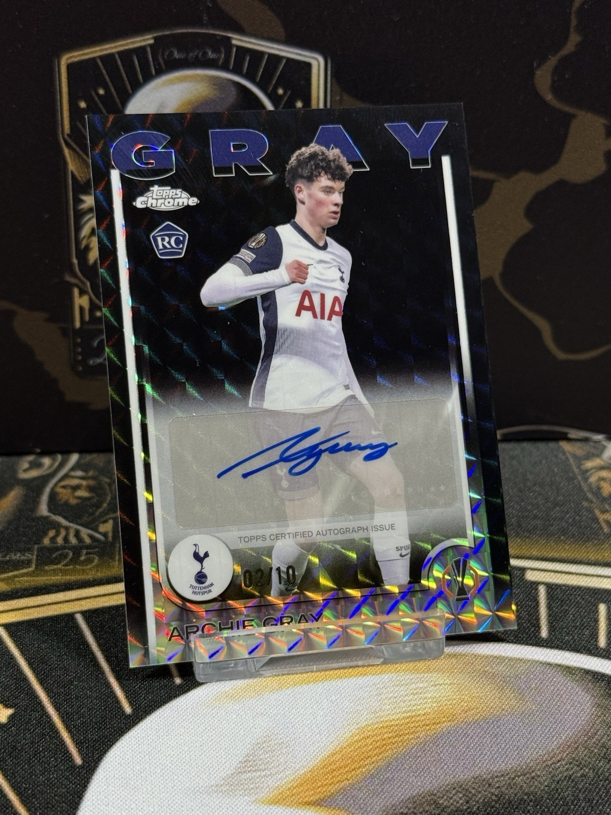 24/25 Topps Chrome Archie Gray Rookie Auto /10 Tottenham 📈 for sale on Ebay