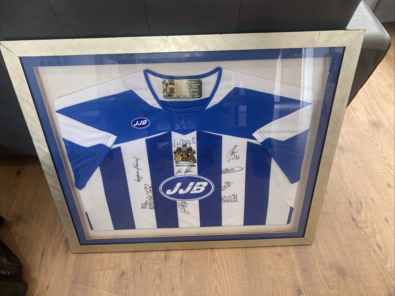 Wigan Athletic 2006 Sponsors Framed Signed Shirt V Aston Villa 18th April 3-2 for sale on Ebay