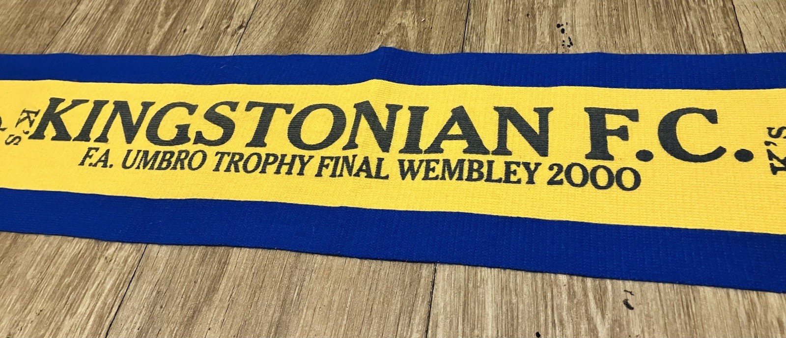 Kingstonian FC Scarf FA Trophy 2000 for sale on Ebay