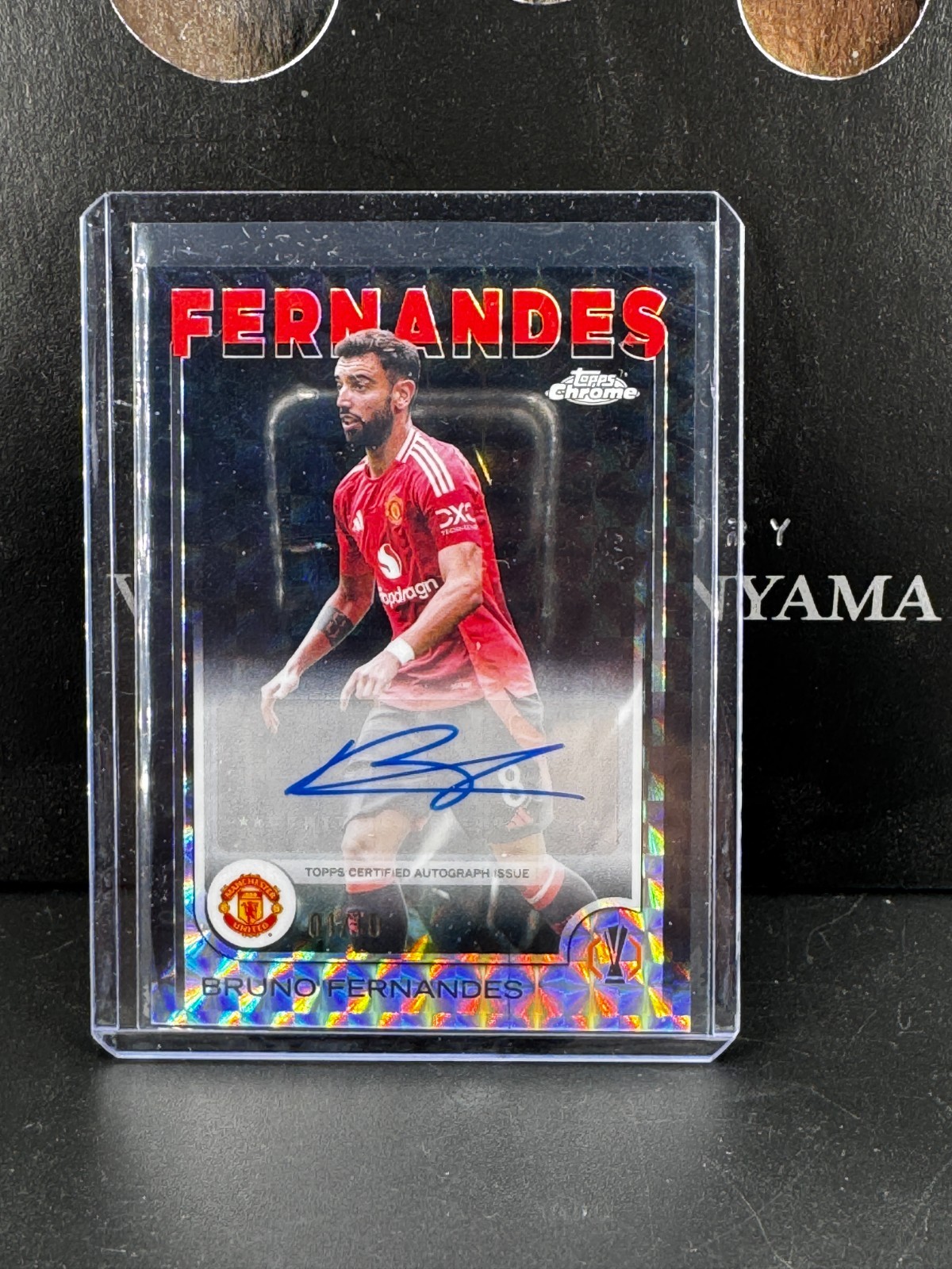 Bruno Fernandes 2024-25 Topps Chrome UEFA Black Auto /10 Manchester United for sale on Ebay