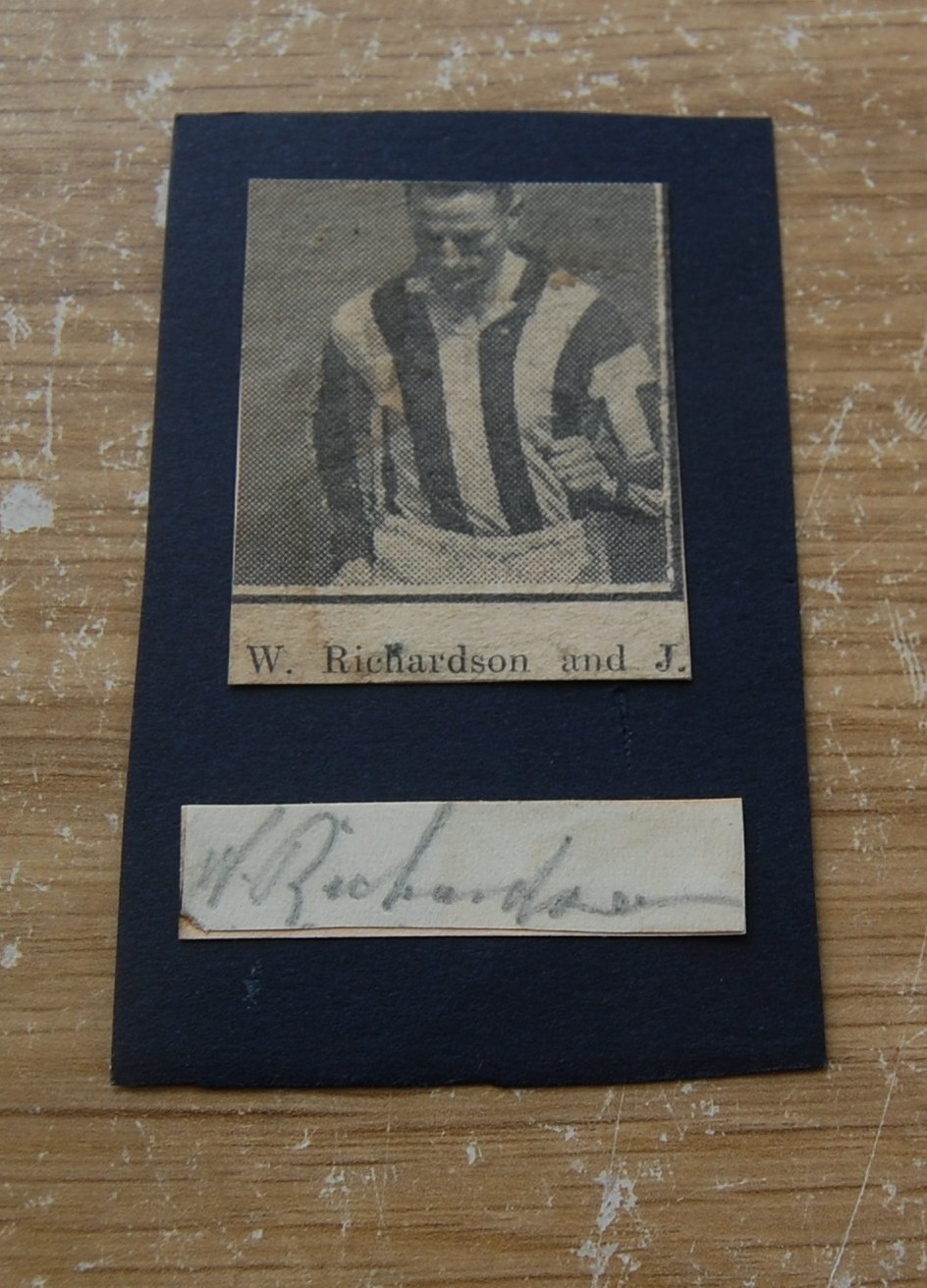 Fred Richardson West Bromwich Albion Hand Signed Autograph Hartlepool Barnsley for sale on Ebay