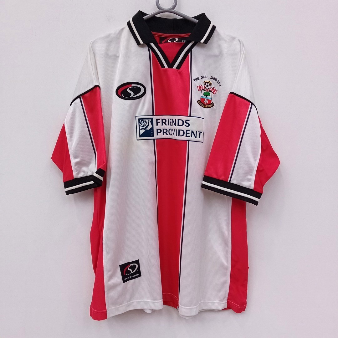 Vintage Southampton The Dell Home Shirt 1999/00 Size 2XL Red White FLT for sale on Ebay