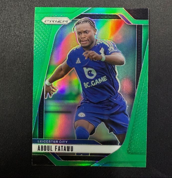Abdul Fatawu 2024-25 Prizm EPL Green Prizm Card #2/5 Leicester City for sale on Ebay