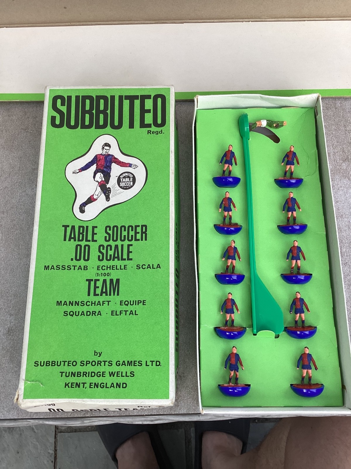 Subbuteo complete team - reference 72 - Cagliari - boxed for sale on Ebay