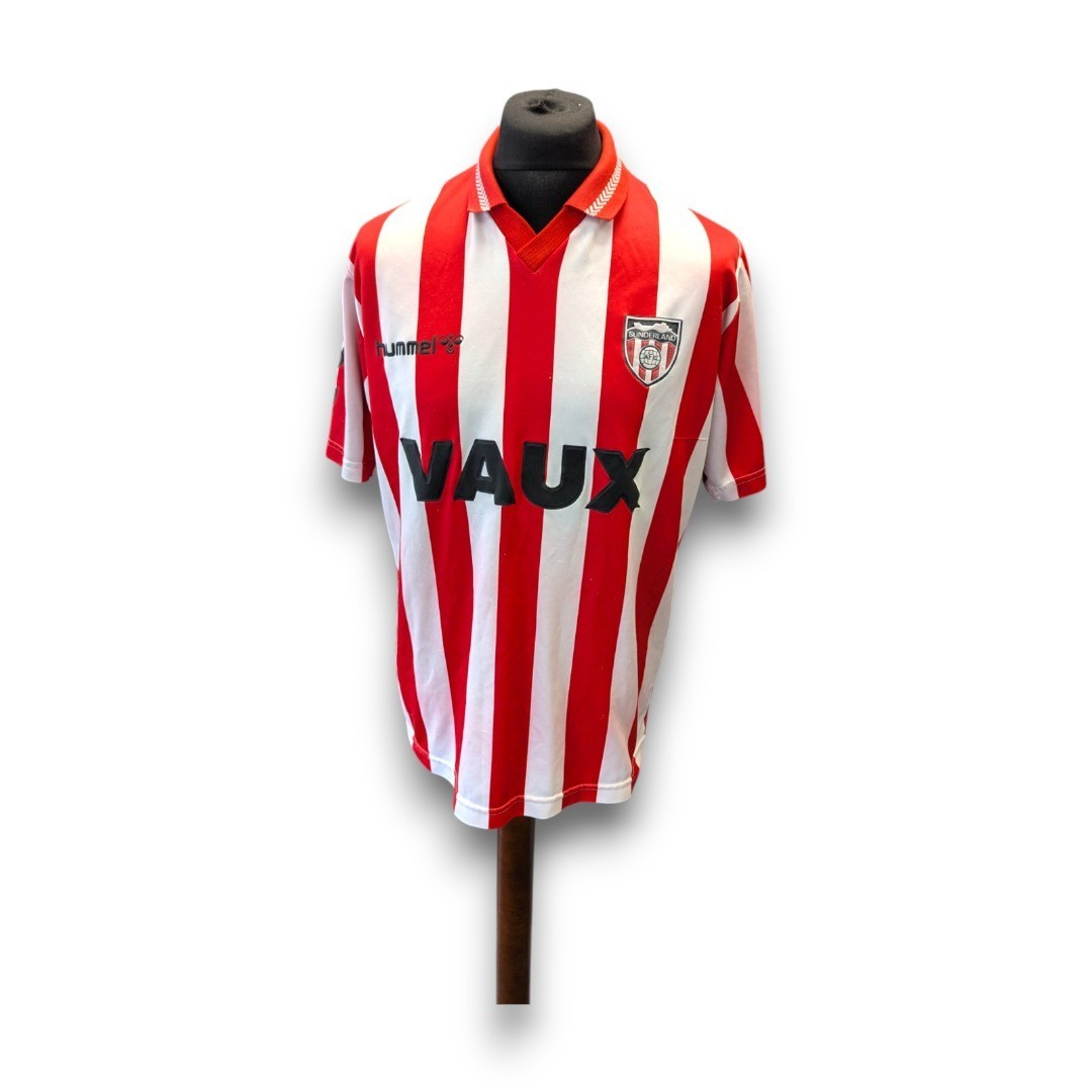 Vintage Men's HUMMEL Sunderland 1991/94 Home Football Shirt Size 42 - W90 for sale on Ebay
