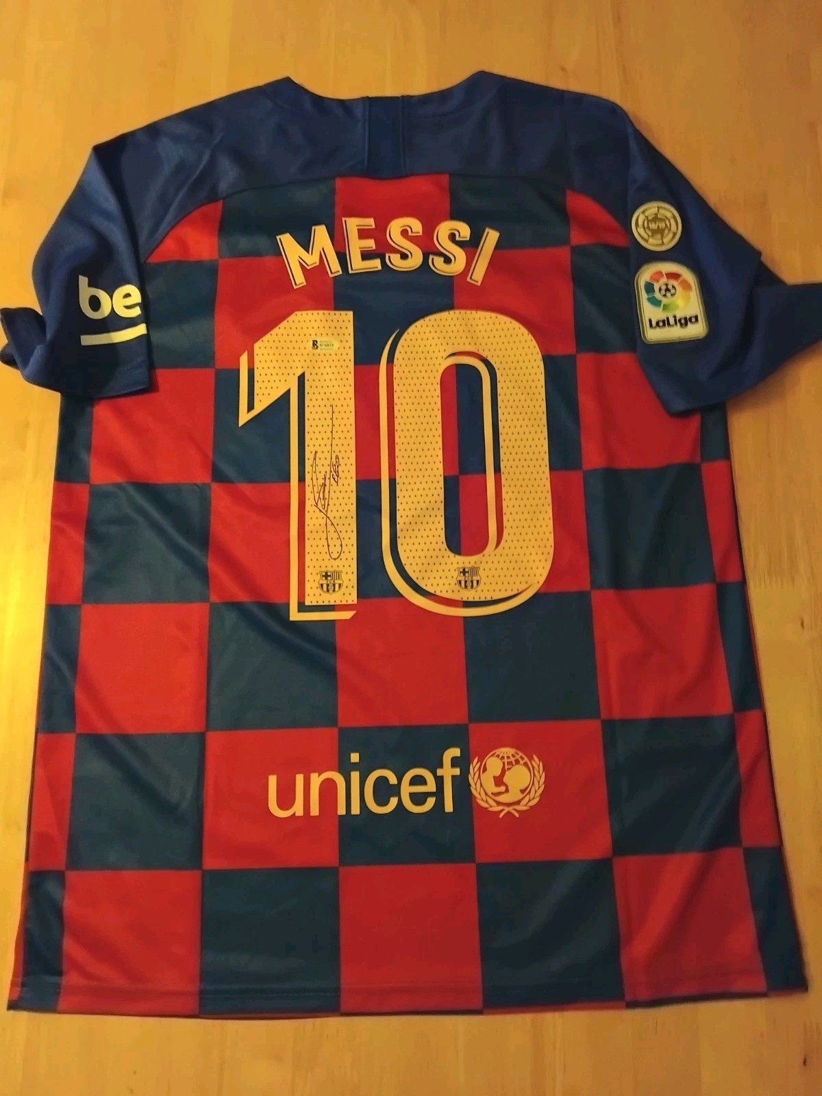 Lionel Messi Signed Barcelona Beckett Shirt  for sale on Ebay