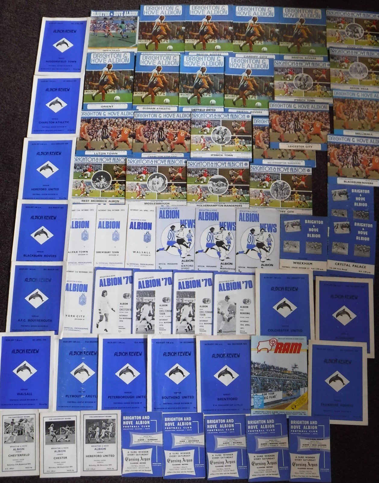 Brighton & Hove Albion Programmes Job Lot from 60s/70s for sale on Ebay