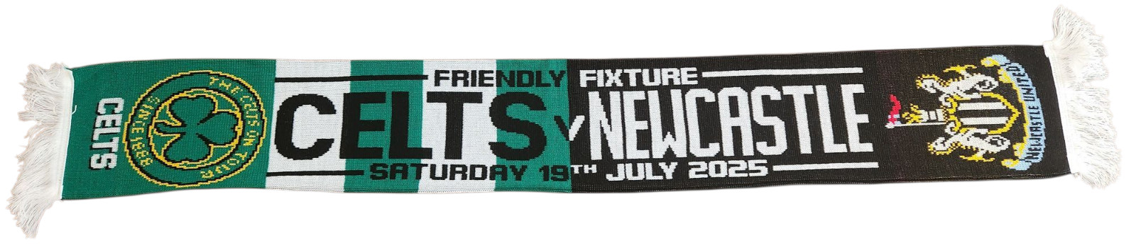 CELTIC VS NEWCASTLE SCARF 2025 for sale on Ebay